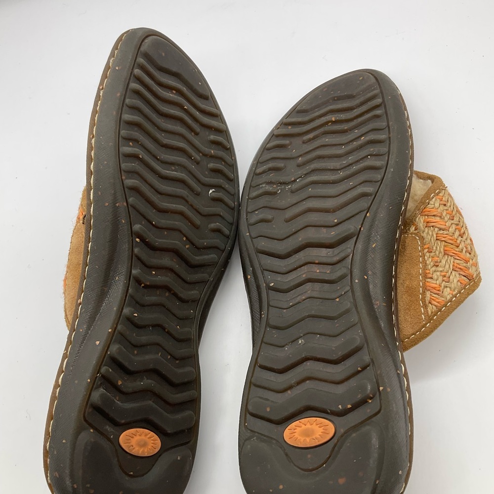 UGG SLIDE LEATHER FLEECED SANDALS - Picture 3 of 6